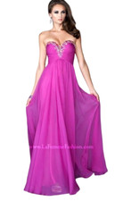 La Femme Gown Women 0 Purple Strapless Rhinestone Sweetheart Neck Dress Prom NWT