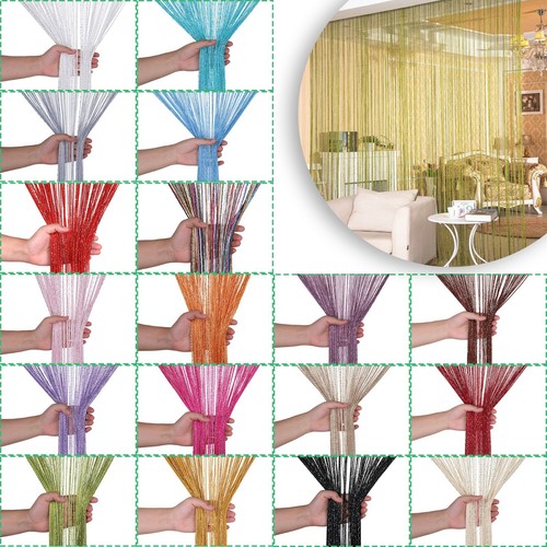 String curtain panels door - string,