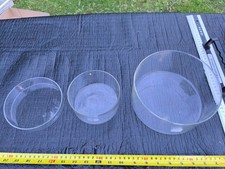2 x Pneumatic Trough Pyrex Lab Glass Bowl & Petri Dish Lid? Chemistry Glassware