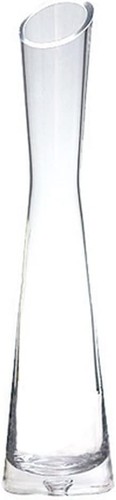 Clear small glass vase - clear, tapered
