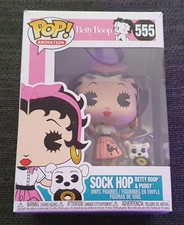 Funko Pop Sock Hop Betty Boop & Pudgy Vinyl Figure #555 Animation Rare Vaulted 