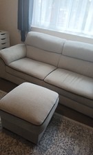 3-Seater Sofa and Foot Pouffe