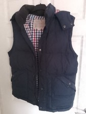Jack Wills Men's Gilet Size Small Detachable Hood In Navy Blue Nice Condition