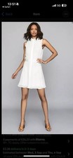 Reiss Allie Dress Size 6 Ivory Off White RRP £185 Sheer Sleeveless