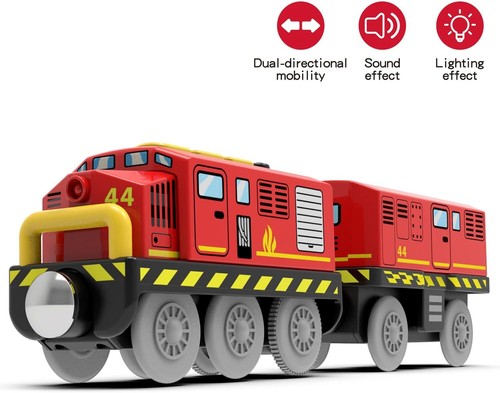 Wooden train battery operated - train,
