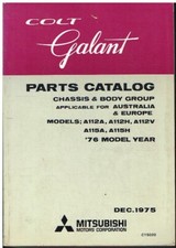 MITSUBISHI GALANT Mk2 SALOON HARDTOP ESTATE CHASSIS & BODY 1976 PARTS CATALOGUE