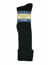 Mens Wool Blend Scottish Highland Wear Black Kilt Hose Socks UK Size: 6-11