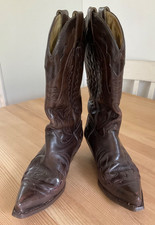 Leather Brown Cowboy Boots by