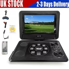 Portable DVD Player CD Card 16:9 LCD Large Swivel Screen AV Rechargeable Remote