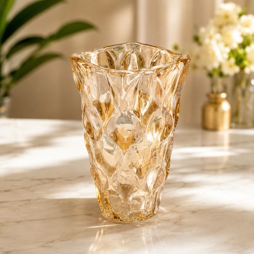 20cm crystal style amber glass - 20cm,
