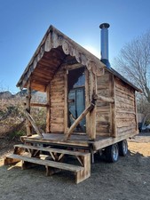 Hand Crafted Wood Fired Sauna on Trailer (Lithuanian Wood) 