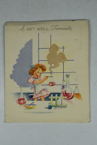 Vintage get well greeting card - greeting,