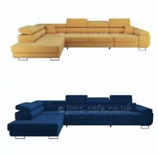 Corner sofa bed - ASTON  XL  - Fabric velvet EASY CLEAN ___  FAST DELIVERY  !