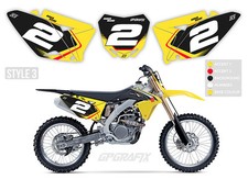 SUZUKI MOTOCROSS BACKGROUNDS NUMBER BOARDS MX GRAPHICS RM RMZ 65 85 125 250 450