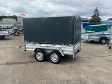 Car Trailer 8ft x 4ft Twin axle 750kg AL-KO Suspension Canvas Cover Trailer