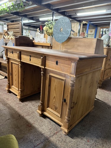 Vintage pine desk - vintage,