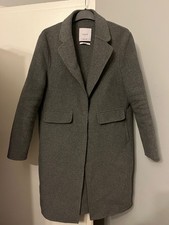 Long Grey Mango Coat Size S