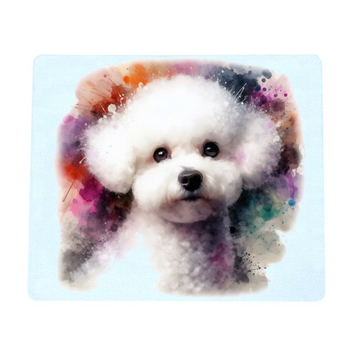 Bichon frise dog mouse mat - bichon,