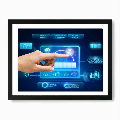 Futuristic management concept - management,