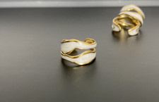 Gold White Opal Ring