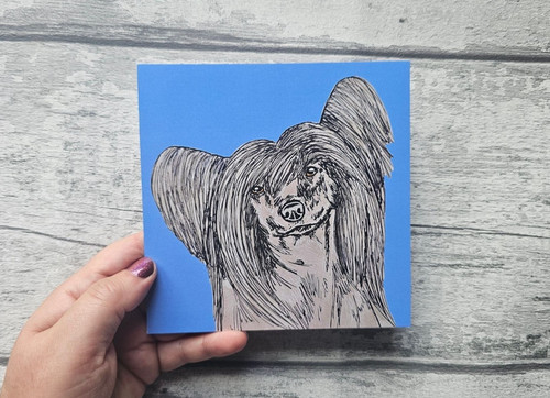 Chinese crested dog greetings - crested,