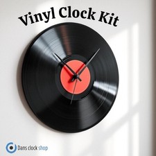 Vinyl record wall clock kit - record,