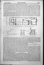 Old Print Drainage Under Dwellings Plan Soil Rainwater Pipes Gullies 1884 19th