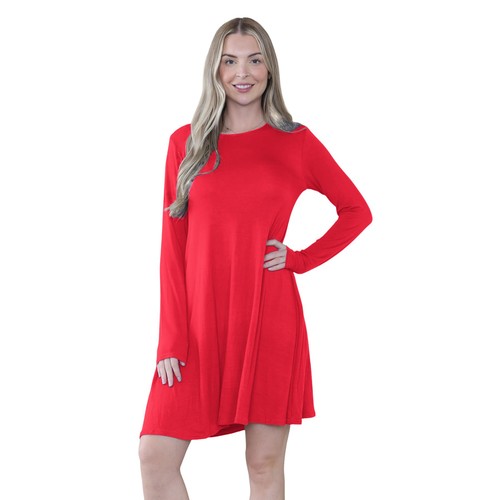 Womens swing dress long sleeve - swing,