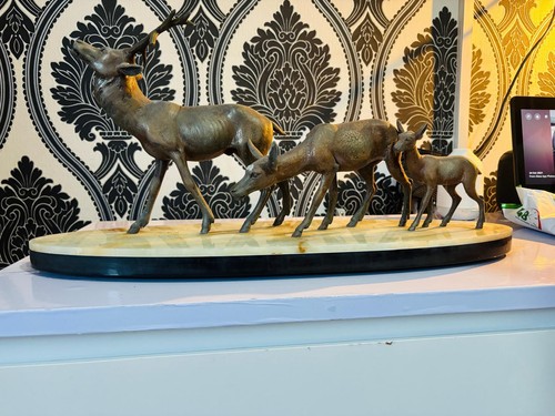 Large vintage bronze marble - large, /marble
