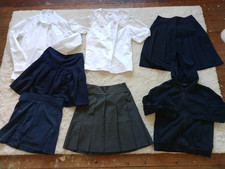 School Uniform Blue White Grey