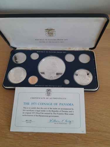 1975 panama proof set franklin - 1975,