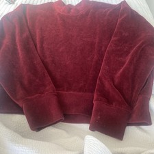 TopshopBurgundy Velvet Jumper