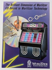 Vintage Wurlitzer CD Carnegie Compact Disc Jukebox Flyer Original 1989