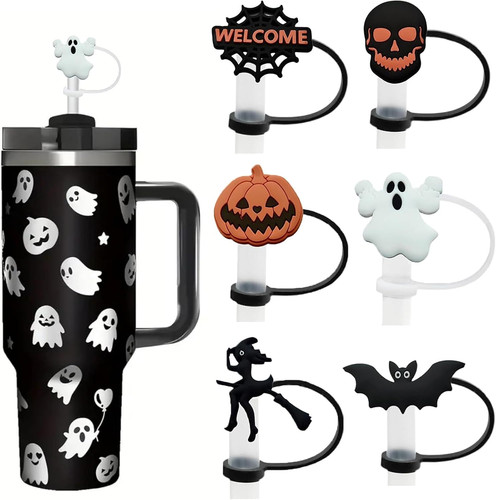 Pcs halloween silicone straw - silicone,