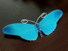 Beautifull Vintage Marius Hammer Solid Silver & Enamelled Brooch