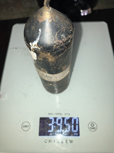 Brass lead filled clock - ,