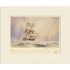 Signed mounted print david - signed,