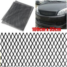 Silver Black Aluminium Racing Grille Mesh Vent Car Tuning Grill 100cm x 33cm