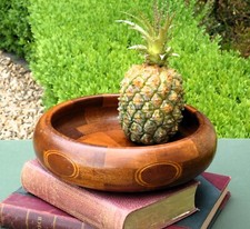 Wooden Fruit Bowl Mid Century