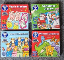 Orchard Toys Bundle x4 Family Fun Childrens Games Complete - tatty boxes