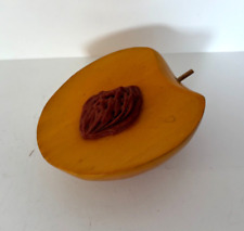 Attractive vintage boho wood turned nectarine faux fruit