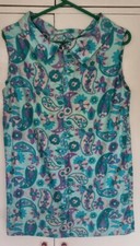 Rare Vintage 1960's Vibrant Micro Mini Dress With Collar, 40 X 28 Inches (14) 