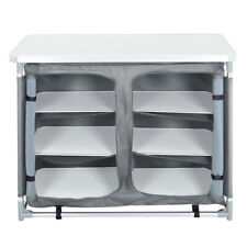 Folding Camping Storage Cupboard Portable Table Camping Kitchen Unit Alu Frame