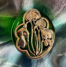 Vtg MASJ 1990 Brooch Snowdrops Silver Plated Pewter 💕Valentine💕 #414#_I413