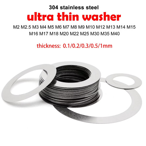 Shim washers 1mm 25mm - 0.1mm, /