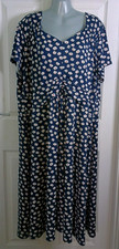 Joanna Hope size XL navy daisy dress jersey short sleeve