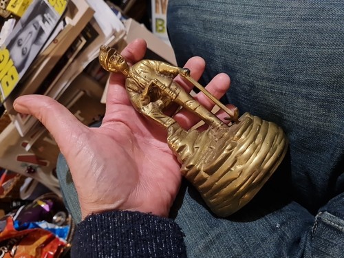 Brass miner 7inch tall - brass,