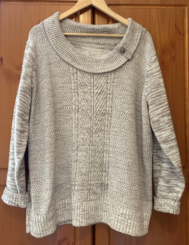 Bonmarche grey marl knit round - marl,