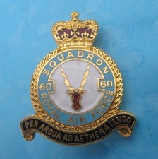 No 60 Squadron Royal Air Force Enamel British RAF/Military Lapel Badge/Brooch
