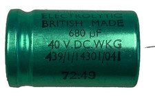 680uF 40V  AXIAL- NOS: PLESSEY